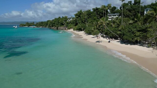 Aerial view of Cayo Levantado Dominican Republic