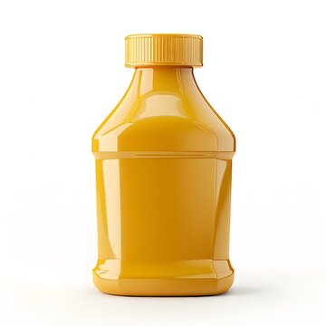 recommend clip art: 3D mustard bottle rounded design render