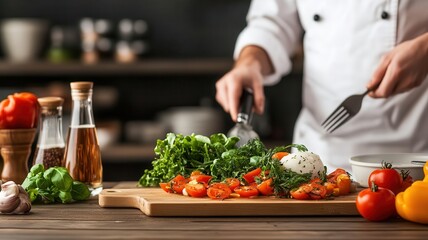 AIpowered inventory tracking in restaurants, side view, minimizing food waste with data insights, advanced tone, Monochromatic Color Scheme