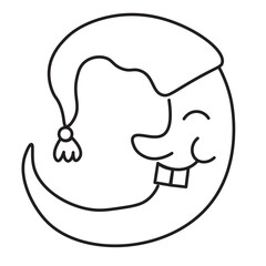 isolated halloween liner icon in vector. halloween design element. character in doodle style. minimalistic icon for website sticker logo mascot poster.