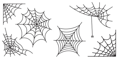 isolated halloween simple web set in vector. halloween design element. minimalistic doodles for website sticker logo poster postcard print backdrop background banner wallpaper wrapping.