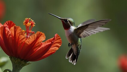 Fototapeta premium hummingbird on flower