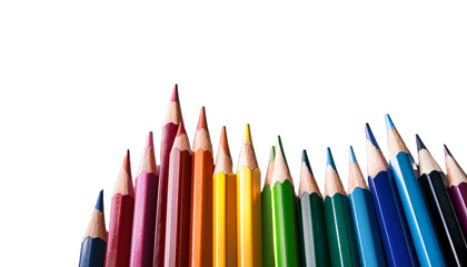 color pencils isolated on white background