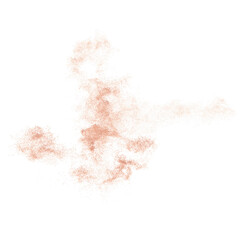 3D rendering of scattered sand granules or fine dirt on transparent background
