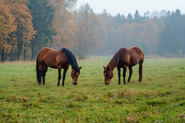 Generated with AI photo of an animal in autumn forest