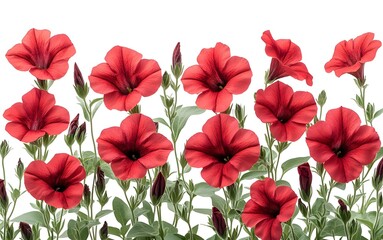 a group of red flowers

