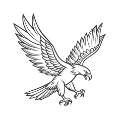 Obraz premium outline of a bird for coloring pages for kids