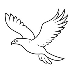 Obraz premium outline of a bird for coloring pages for kids