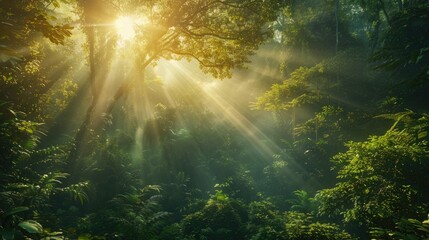 Sunlit Serenity Embracing the Magic of the Rainforest