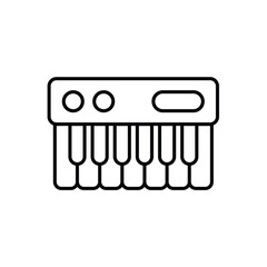 electric piano line icon with white background vector stock illustration