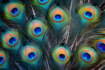 India, mumbai. street market. peacock feathers for sale.