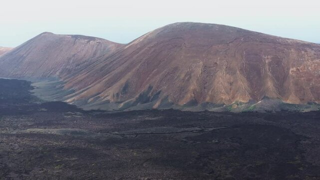 Aerial view of Timanfaya national park in Lanzarote