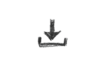 Hand-Drawn Download Arrow Icon Illustration