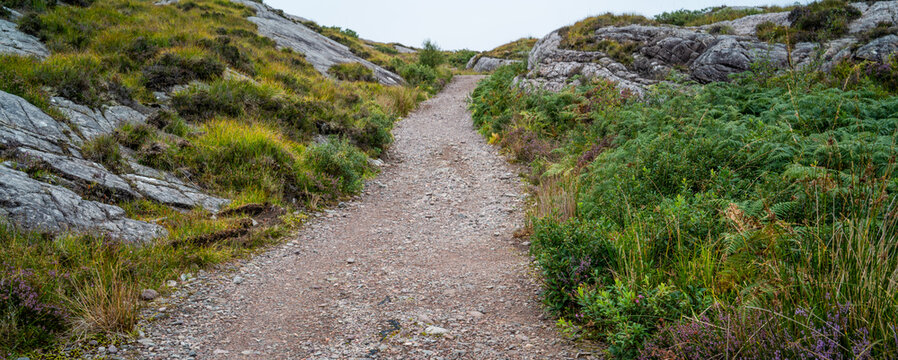 An Aird footpath at Shieldaig, Scotland.