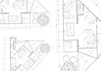 Floor plan designed building on the drawing.