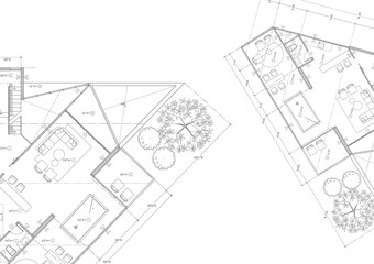 Floor plan designed building on the drawing.