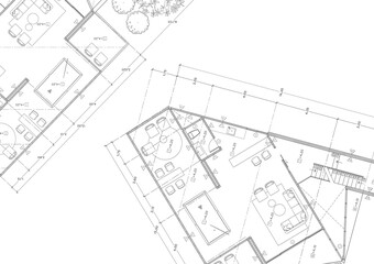 Floor plan designed building on the drawing.
