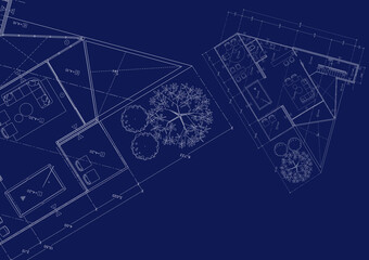 Floor plan designed building on the drawing.