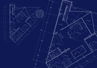 Floor plan designed building on the drawing.