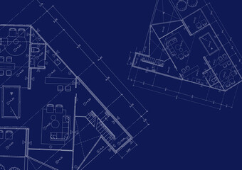 Floor plan designed building on the drawing.