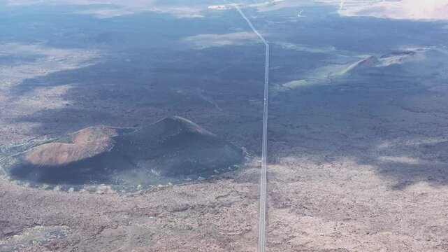 Aerial view of Timanfaya national park in Lanzarote