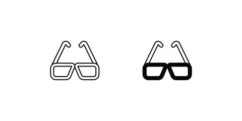 glasses set icon with white background vector stock illustration