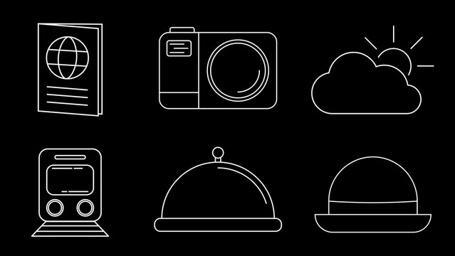 Travel Essential Line Icons