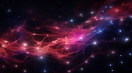 Obraz premium Abstract Nebula Background with Stars and Cosmic Dust