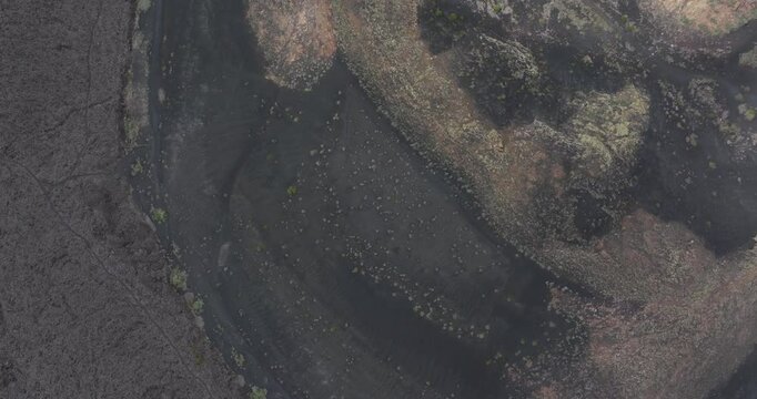 Aerial view of Timanfaya national park in Lanzarote