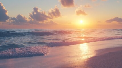 Obraz premium Sunrise over beach 