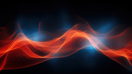 Obraz premium Abstract red and blue waves background. Dynamic and vibrant energy in motion. Perfect for technology, science, and music themes.