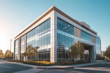 Low rise office complex architecture building urban.