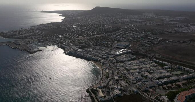Aerial view of Lanzarote Canary Island