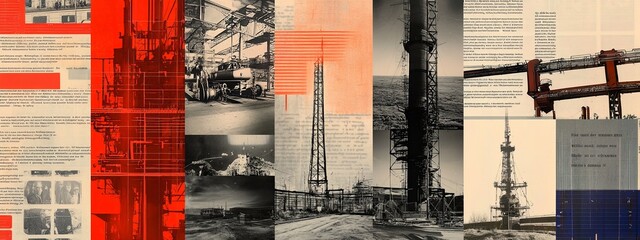 historical illustration nautical old time industrial city background wallpaper for collage project red, white, blue, american or french context nationalism