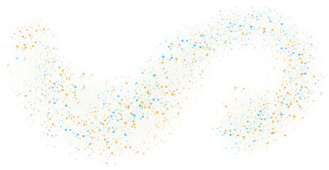 Gold and Blue Glitter