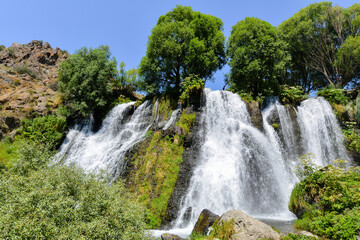 Shaki Waterfall, on the Vorotan River, Armenia