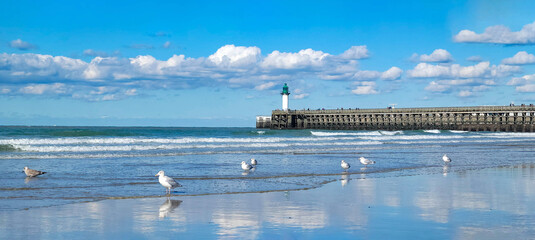 Calais (France) / Phare et jetée	