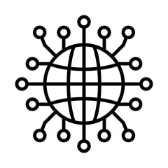 Global Network line icon