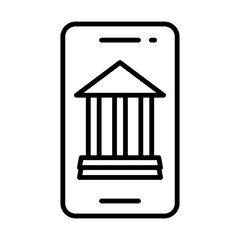 Digital Banking line icon