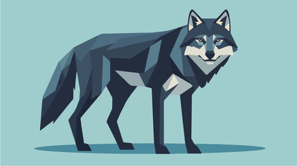 Fototapeta premium Illustration of a gray wolf. Wild Animal. Wolf.