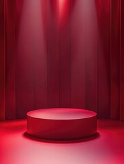 Stage lighting and red carpet background