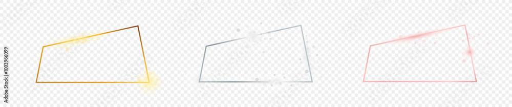 Poster set of three trapezoid frames