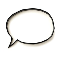 Fototapeta premium Jagged Speech Bubble Isolated on White Background