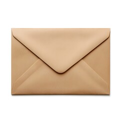Kraft Paper Envelope with Minimalist Design on White Background