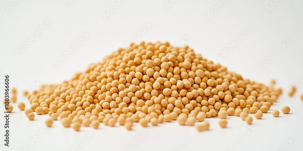 Poster a close-up view of raw lentils or beans in a heap. texture is slightly crinkly and they appear to be