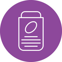 Spices Jar line circle icon