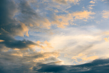 Obraz premium Twilight sky, Sunrise or sunset, Abstract sky clouds texture background 