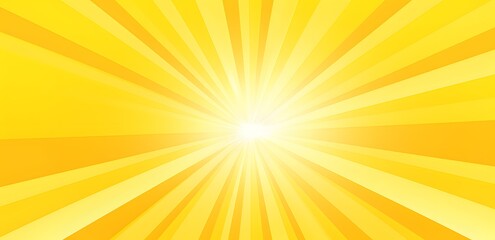 Abstract Yellow Sunburst Background with White Center.