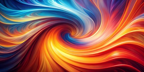 A Dynamic Abstract Composition of Colorful Swirling Lines, Creating a Sense of Movement and Energy