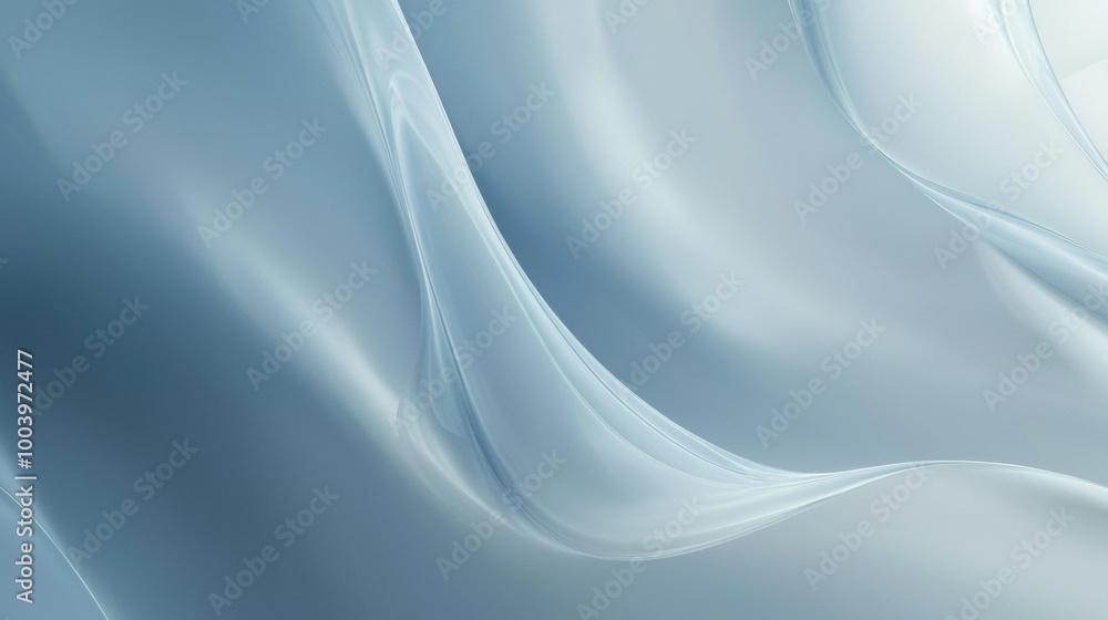 Poster abstract blue background with wavy lines flowing gently in a smooth and elegant design, perfect for 